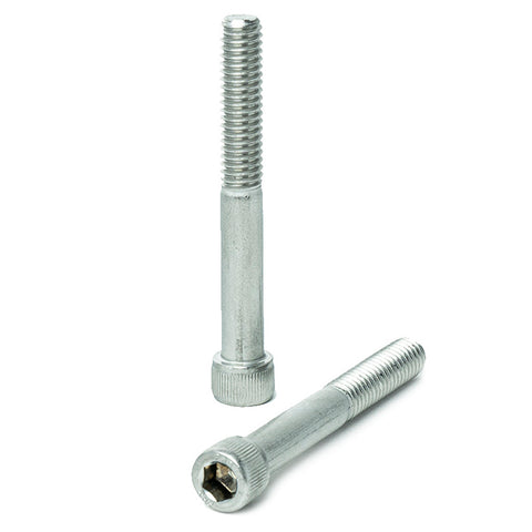 5/16 x 2-1/2" Socket Head Cap Screws, Full Thread, Allen Socket Drive, Stainless Steel 18-8, Bright Finish, Qty 10
