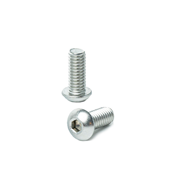 5/16 x 3/4" Button Head Socket Cap Screws, Allen Socket Drive, Stainless Steel 18-8, Full Thread, Bright Finish, Machine Thread