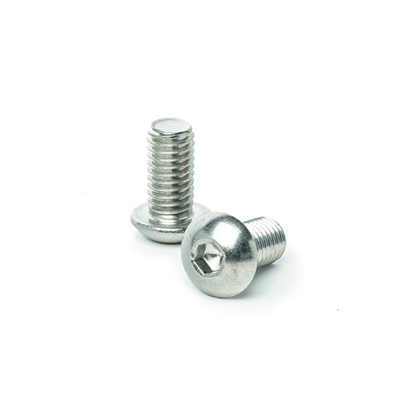 3/8 x 3/4" Button Head Socket Cap Screws, Allen Socket Drive, Stainless Steel 18-8, Full Thread, Bright Finish, Machine Thread