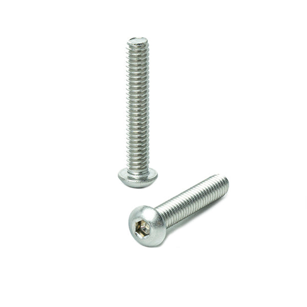 1/4 - 20 x 1-1/2" Button Head Socket Cap Screws, Allen Socket Drive, Stainless Steel 18-8, Full Thread, Bright Finish, Machine Thread