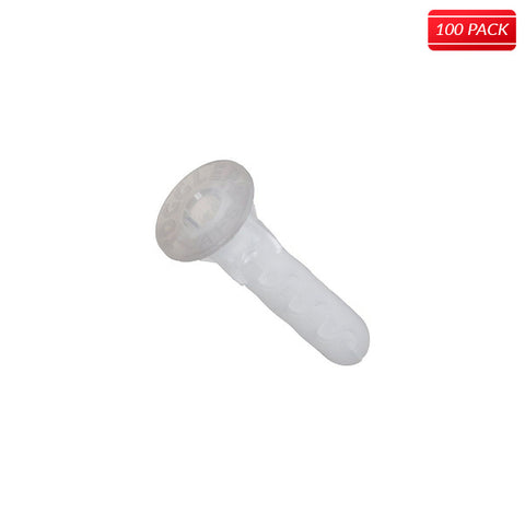 TOGGLER ALLIGATOR A6 Screw Anchor, Plastic, 1/4" Diameter, 1-1/8" Length, #6 to #12 Threads, Pack Of 100 - Bridge Fasteners