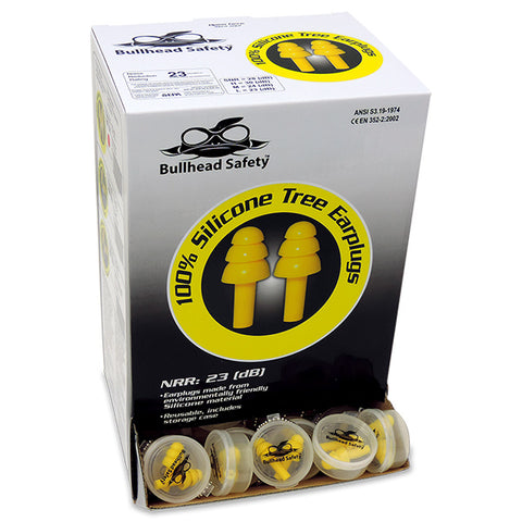 Bullhead HP-S1 Un-corded Silicone Earplugs - Bridge Fasteners