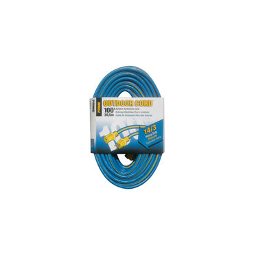 100ft 14/3 SJTW Blue/Yellow Extension Cord - Bridge Fasteners