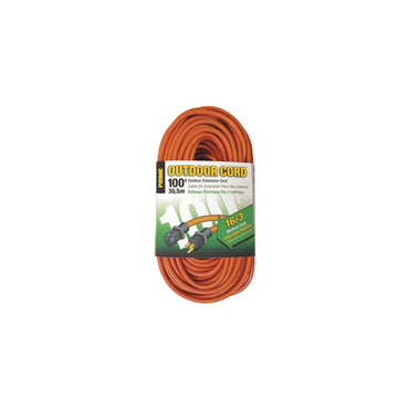 100ft 16/3 SJTW Orange Outdoor Extension Cord - Bridge Fasteners