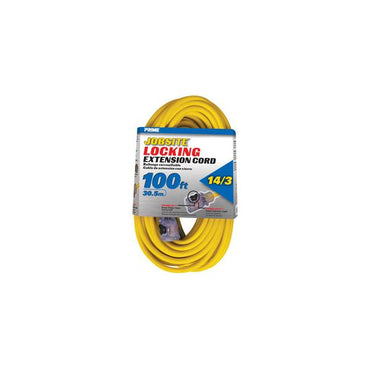 100ft 14/3 SJTW Yellow Cord w/Primelight ¨ & Primelok ¨ - Bridge Fasteners