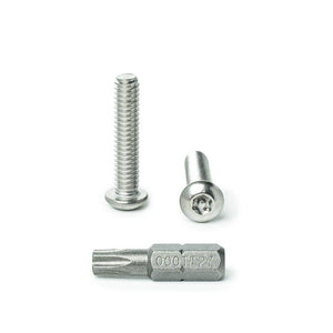 1/4-20 x 1-1/4" Button Head Torx Security Machine Screw Bolt, Includes bit, Fully Threaded, 18-8 Stainless Steel Tamper Resistant