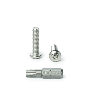 1/4-20 x 1" Button Head Torx Security Machine Screw Bolt, Includes bit, Fully Threaded, 18-8 Stainless Steel Tamper Resistant