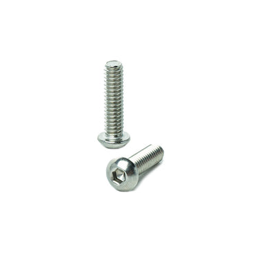 1/4 - 20 x 1" Button Head Socket Cap Screws, Allen Socket Drive, Stainless Steel 18-8, Full Thread, Bright Finish, Machine Thread