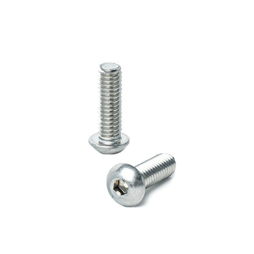 5/16 x 1" Button Head Socket Cap Screws, Allen Socket Drive, Stainless Steel 18-8, Full Thread, Bright Finish, Machine Thread