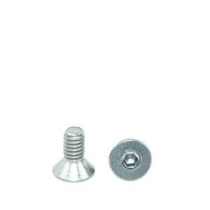 #8-32 x 3/8" Flat Head Socket Head Cap Screws, Threaded, Allen Socket Drive, Stainless Steel 18-8, Bright Finish