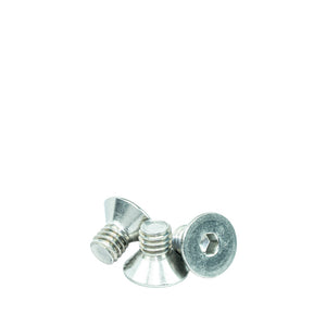 5/16" x 1/2" Flat Head Socket Head Cap Screws, Threaded, Allen Socket Drive, Stainless Steel 18-8, Bright Finish