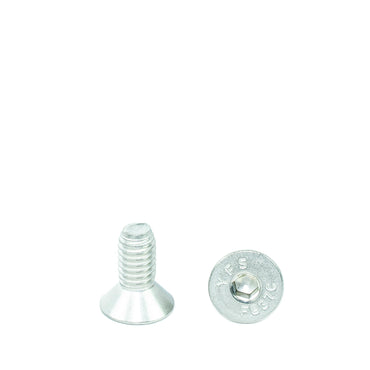 5/16" x 3/4" Flat Head Socket Head Cap Screws, Threaded, Allen Socket Drive, Stainless Steel 18-8, Bright Finish