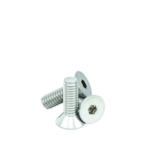 5/16" x 1" Flat Head Socket Head Cap Screws, Threaded, Allen Socket Drive, Stainless Steel 18-8, Bright Finish