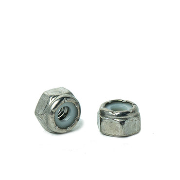 #10-24 Nylon Insert Hex Lock Nuts, (Elastic Stop Nuts) Stainless Steel 18-8, Plain Finish, Quantity 100 by Bridge Fasteners