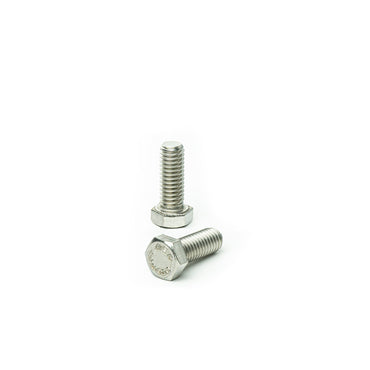 5/16"-18 x 1" Hex Head Tap Bolt Cap Screw, Stainless Steel 18-8, Fully Threaded, Bright Finish, Machine Point