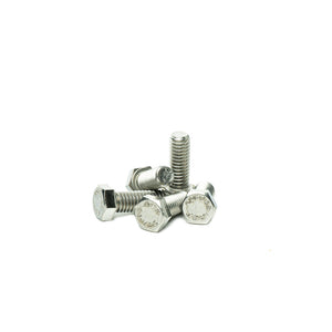 1/4"-20 x 1" Hex Head Tap Bolt Cap Screw, Stainless Steel 18-8, Fully Threaded, Bright Finish, Machine Point