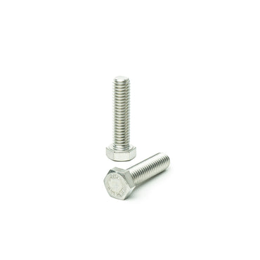 1/4"-20 x 1 1/2" Hex Head Tap Bolt Cap Screw, Stainless Steel 18-8, Fully Threaded, Bright Finish, Machine Point