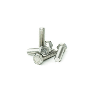 1/4"-20 x 1 1/2" Hex Head Tap Bolt Cap Screw, Stainless Steel 18-8, Fully Threaded, Bright Finish, Machine Point