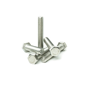 5/16"-18 x 2" Hex Head Tap Bolt Cap Screw, Stainless Steel 18-8, Fully Threaded, Bright Finish, Machine Point