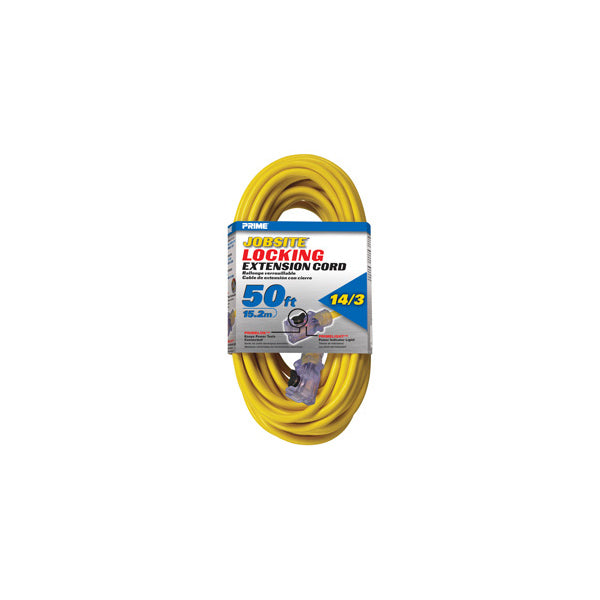 50ft 14/3 SJTW Yellow Cord w/Primelight® & Primelok®