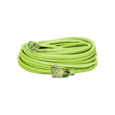 50ft 14/3 SJTW Flexzilla ¨ Green Outdoor Extension Cord with Green Power Indicator Light