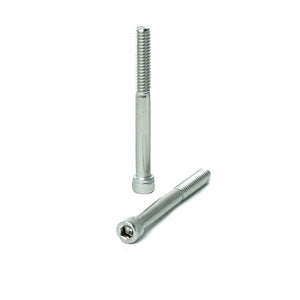 1/4 x 2-1/2" Socket Head Cap Screws, Full Thread, Allen Socket Drive, Stainless Steel 18-8, Bright Finish, Qty 25