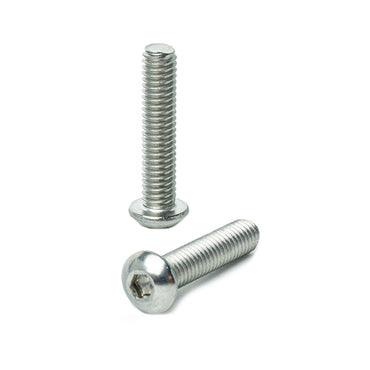 5/16 x 1-1/2" Button Head Socket Cap Screws, Allen Socket Drive, Stainless Steel 18-8, Full Thread, Bright Finish, Machine Thread