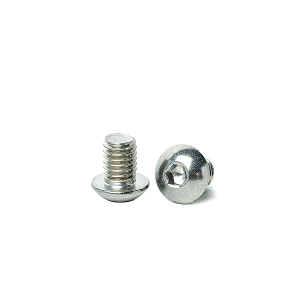 3/8 x 1/2" Button Head Socket Cap Screws, Allen Socket Drive, Stainless Steel 18-8, Full Thread, Bright Finish, Machine Thread