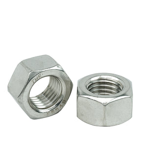 1" - 8 Hex Nuts Coarse, Stainless Steel 18-8, Plain Finish, Quantity 5