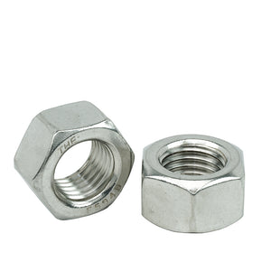 1 1/8" - 7 Hex Nuts Coarse, Stainless Steel 18-8, Plain Finish, Quantity 5