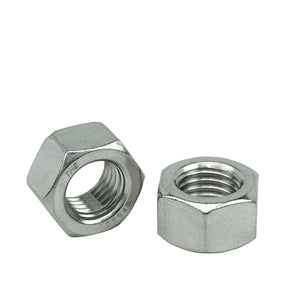 7/8" - 9 Hex Nuts Coarse, Stainless Steel 18-8, Plain Finish, Quantity 5