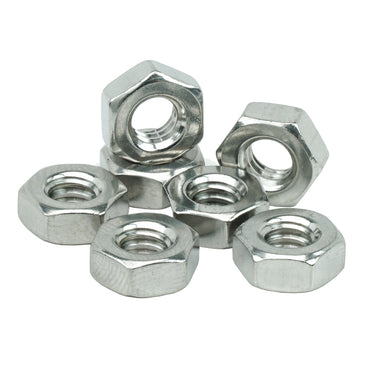 #4-40 Machine Hex Nut (3/16 Height) 18-8 Stainless Steel, Coarse Threaded (Standard), Qty 100
