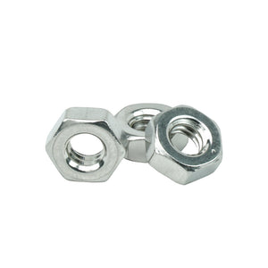 #6-32 Machine Hex Nut (7/64 Height) 18-8 Stainless Steel, Coarse Threaded (Standard), Qty 100