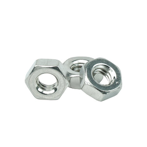 #10-24 Machine Hex Nut (1/8 Height) 18-8 Stainless Steel, Coarse Threaded (Standard), Qty 100