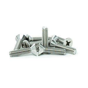 #10-24 x 1" Flat Head Machine Screws, Phillips Drive, Stainless Steel 18-8, Full Thread, Bright Finish, Machine Thread