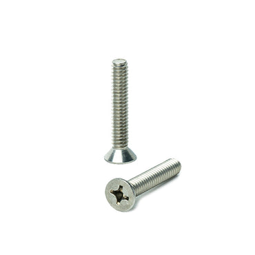 1/4-20 x 1-1/2" Flat Head Machine Screws, Phillips Drive, Stainless Steel 18-8, Full Thread, Bright Finish, Machine Thread