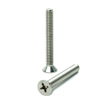 1/4-20 x 2" Flat Head Machine Screws, Phillips Drive, Stainless Steel 18-8, Full Thread, Bright Finish, Machine Thread