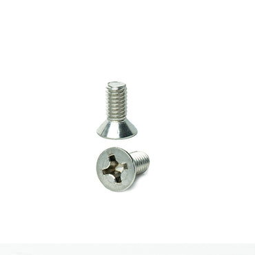#8-32 x 1/2" Flat Head Machine Screws, Phillips Drive, Stainless Steel 18-8, Full Thread, Bright Finish, Machine Thread
