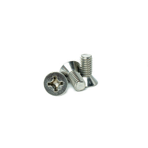 #8-32 x 1/2" Flat Head Machine Screws, Phillips Drive, Stainless Steel 18-8, Full Thread, Bright Finish, Machine Thread