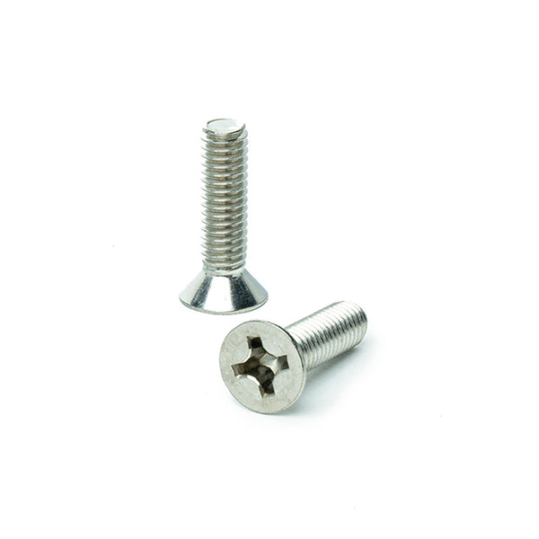 #10-24 x 1-1/2" Flat Head Machine Screws, Phillips Drive, Stainless Steel 18-8, Full Thread, Bright Finish, Machine Thread