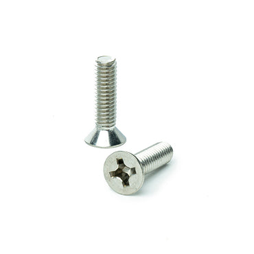 #8-32 x 1-1/4" Flat Head Machine Screws, Phillips Drive, Stainless Steel 18-8, Full Thread, Bright Finish, Machine Thread