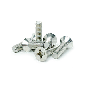 5/16-18 x 1-1/4" Flat Head Machine Screws, Phillips Drive, Stainless Steel 18-8, Full Thread, Bright Finish, Machine Thread