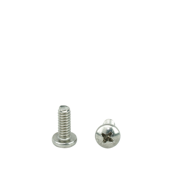 #10-24 x 1/2" Pan Head Machine Screws, Phillips Drive, Stainless Steel 18-8, Full Thread, Bright Finish, Machine Thread