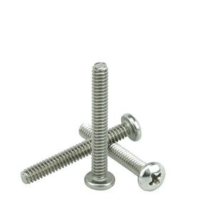 1/4"-20 x 1-1/2" Pan Head Machine Screws, Phillips Drive, Stainless Steel 18-8, Full Thread, Bright Finish, Machine Thread
