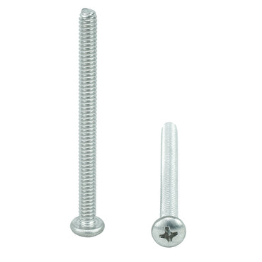 #10-24 x 2-1/2" Pan Head Machine Screws, Phillips Drive, Stainless Steel 18-8, Full Thread, Bright Finish, Machine Thread