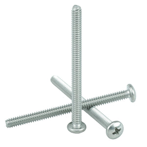 #10-24 x 2-1/2" Pan Head Machine Screws, Phillips Drive, Stainless Steel 18-8, Full Thread, Bright Finish, Machine Thread