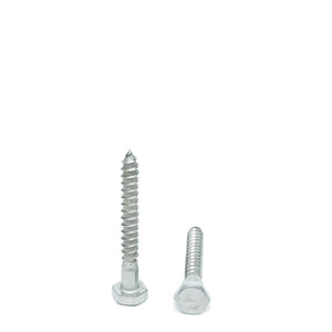 1/4-10 x 2" Hex Head Lag Bolt Screws 18-8 (304) Stainless Steel, Qty 50