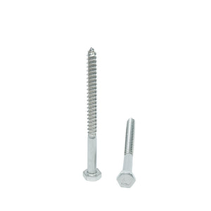 1/4-10 x 3-1/2" Hex Head Lag Bolt Screws 18-8(304) Stainless Steel, Qty 25