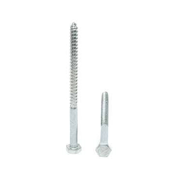 1/4-10 x 4" Hex Head Lag Bolt Screws 18-8 (304) Stainless Steel, Qty 25