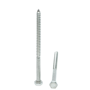 1/4-10 x 5" Hex Head Lag Bolt Screws 18-8(304) Stainless Steel, Qty 15